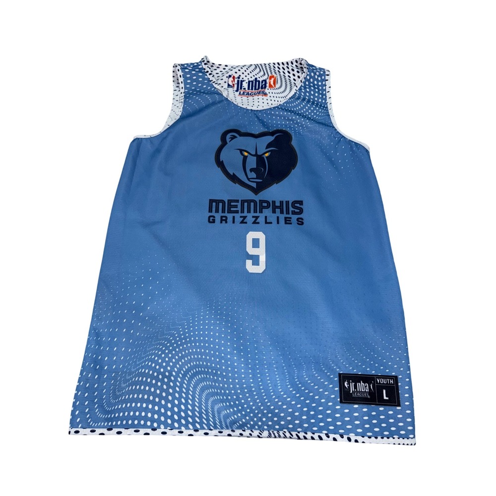 Jr NBA Memphis Grizzlies Basketball Jersey Youth Size L Light Blue #9‎
